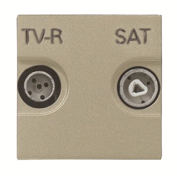 N2251.7 CV TV outlet SAT 1 gang Champagne - Zenit image 1