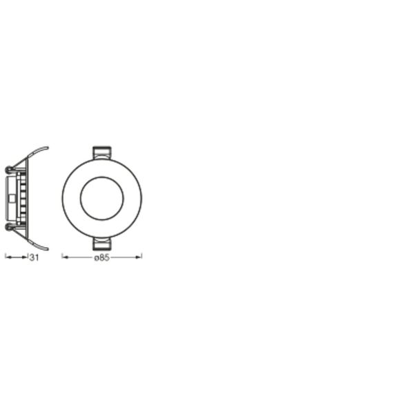 LED SPOT AND DOWNLIGHT RECESS SLIM 85mm 4.5W 3000K image 9