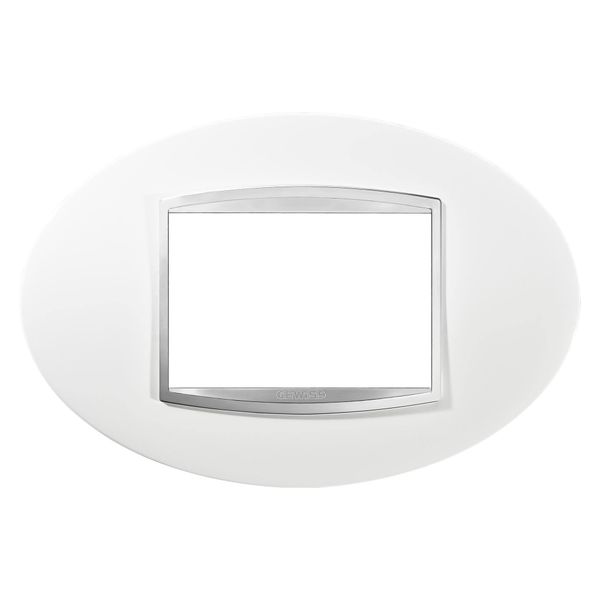 ART PLATE 3-GANG MILK WHITE GW16303TB image 1