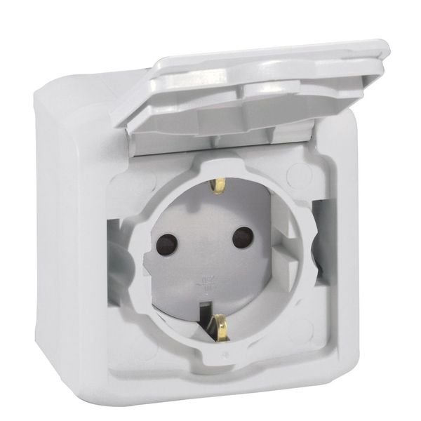 2P+E German standard socket outlet Forix -surface mounting - 16 A -250 V~ -grey image 1