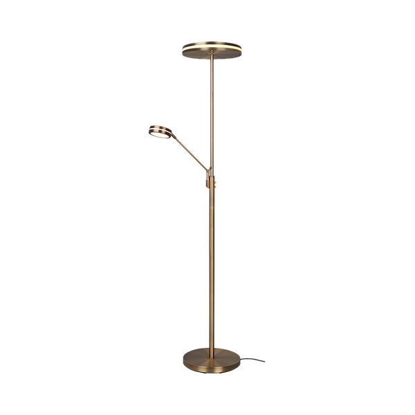 Franklin LED floor lamp uplighter antique brass image 1