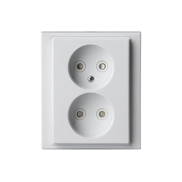 302UJ-84 Socket outlet Protective contact (SCHUKO) White - Impressivo image 1