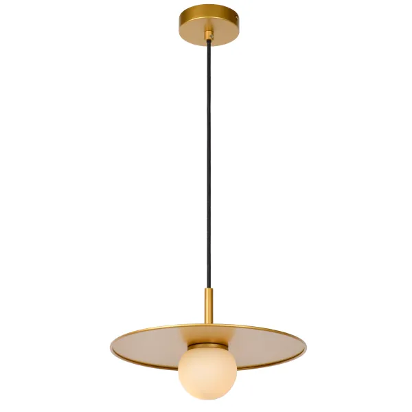 Lucide TOPHER - Pendant light - Ø 30 cm - 1xG9 - Matt Gold / Brass image 1