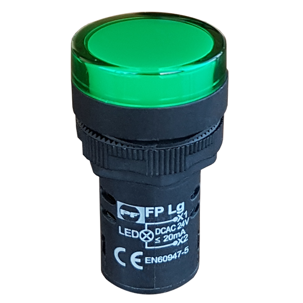 LED indicator lamp FP L12 green 12V AC/DC image 1