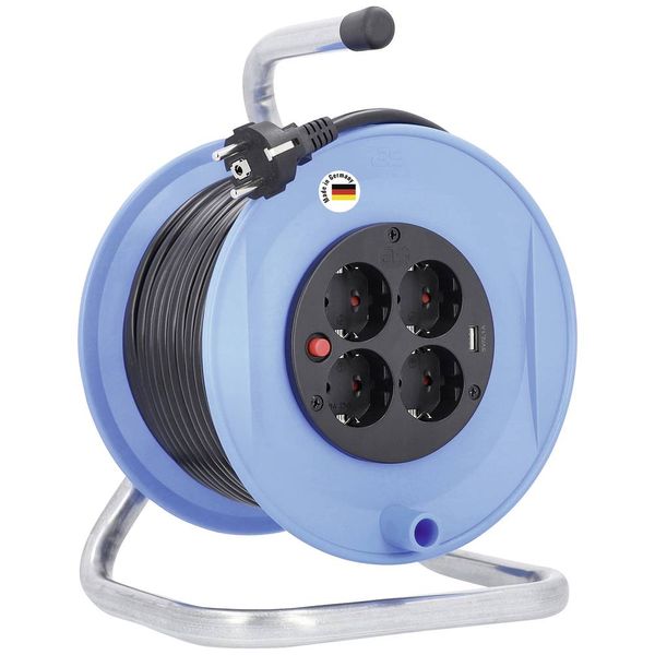 Promotional safety cable reel 230Ø mm, blue image 1