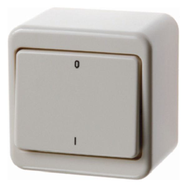 On/off switch 2pole imprint "0" + "I", surface-mtd, surface-mtd, white image 1