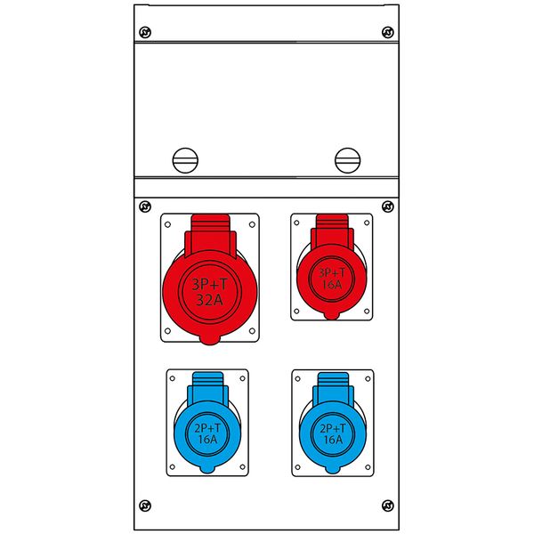 PILLAR CA 4 SOCKETS WITH LOCK image 1