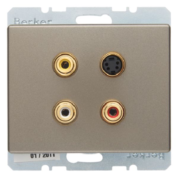 3 x Cinch/S-Video soc. out., arsys, light bronze matt, lacq. image 1