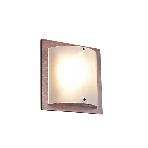 Pali wall lamp 25x25 cm E27 dark wood image 1