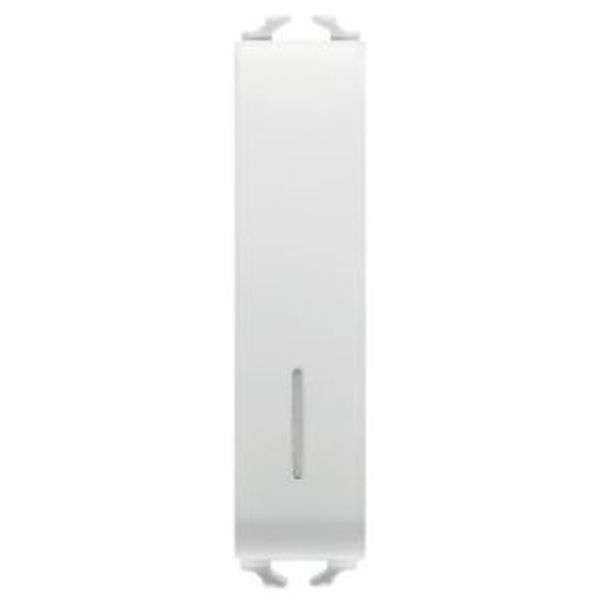 PUSH-BUTTON 1P 250V ac - NO 10A ILLUMINABLE - WITH DIFFUSER - 1/2 MODULE - SATIN WHITE - CHORUSMART image 1