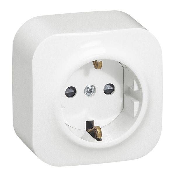 German std socket 2P+E Forix - surface mounting - IP 2X - 16 A - 250 V~ - white image 1