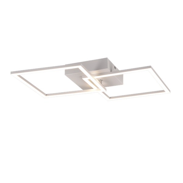 Trail LED ceiling lamp 2-pc matt white image 1