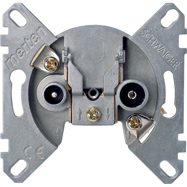 Antenna intermediate socket-outlet, Merten inserts, 2 outputs R/TV+SAT image 3