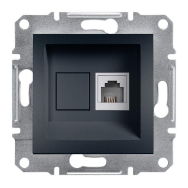 Asfora, Telephone socket, RJ11, anthracite image 3