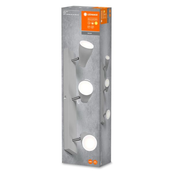 LED SPOT PEAR GREY 3 x 4.3W 2700K GU10 image 11