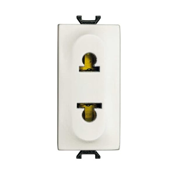 2P+T 16A socket outlet EuroUS White - Chiara image 1