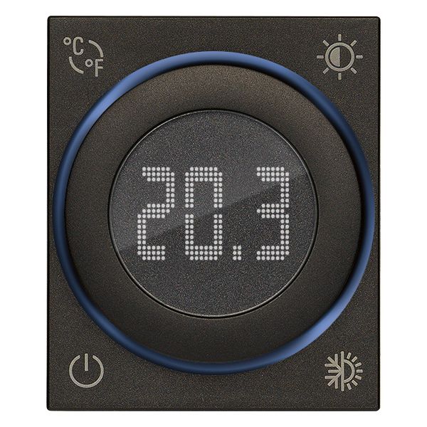 Dial thermostat 100-240V 2M black image 1