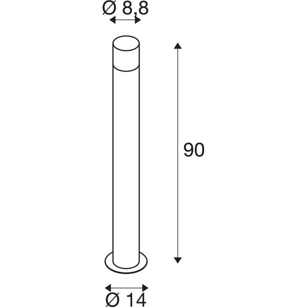 GRAFIT E27 90 Pole round, standing luminaires anthracite image 1