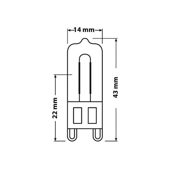 Halogen Lamp Osram HALOPIN® Standard 60 W 230 V G9 image 2