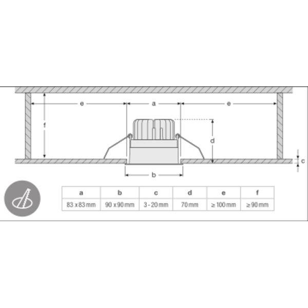 SPOT SQUARE DARKLIGHT ADJUST 8 W 3000 K BK image 17