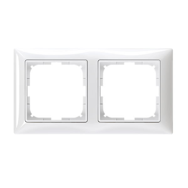 2512-94-507 Cover Frame 2gang(s) alpine white - Basic55 image 1