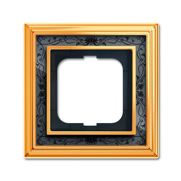 1721-833 Cover Frame Busch-dynasty® polished brass decor anthracite image 1
