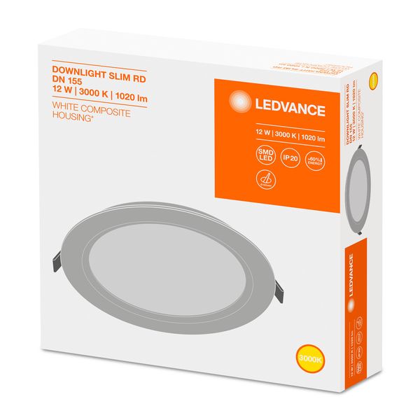 DOWNLIGHT SLIM ROUND 155 12 W 3000 K WT image 16