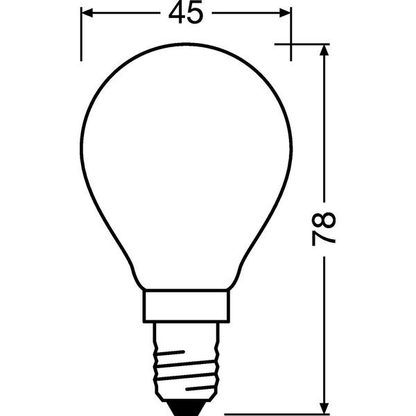 LED Retrofit CLASSIC P 5.5W 827 Frosted E14 image 3