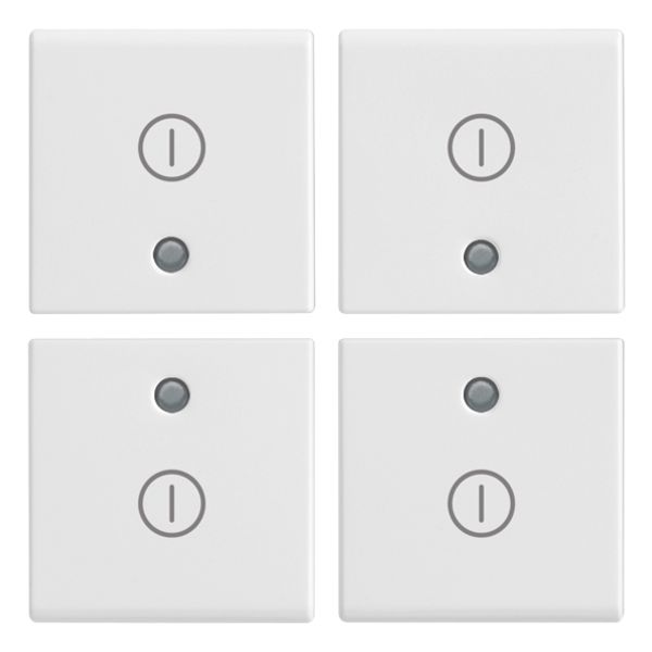 Four half-buttons 1M I/O symbols white image 1