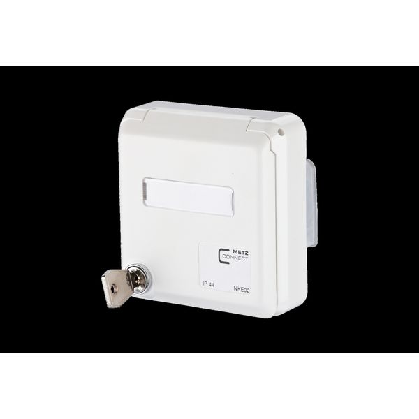 E-DAT modul IP44SG flush mounted housing pure white unequipped image 2