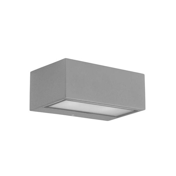 Wall fixture IP54 Nemesis Aluminium 90*220mm E27 60W Grey image 1