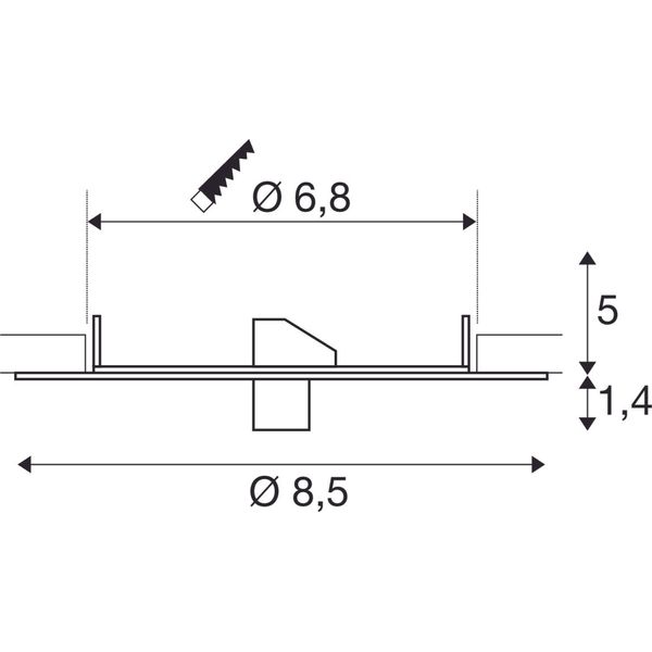 FITU Mounting rose weiá W 230V LED IP20 white image 2