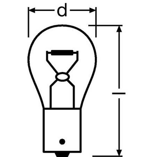 7506ULT 21W 12V BA15S UNV1 OSRAM image 2