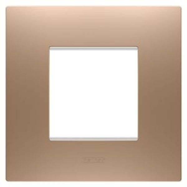 EGO INTERNATIONAL PLATE - IN PAINTED TECHNOPOLYMER - 2 MODULES - SOFT COPPER - CHORUSMART image 1