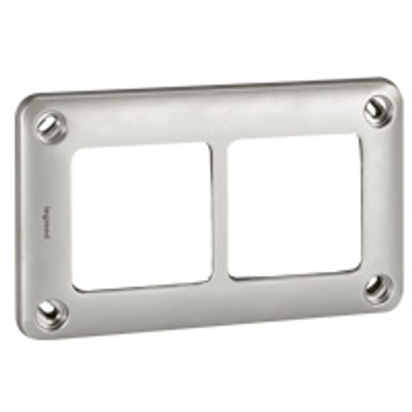 Plate Soliroc - 2 gang - 110 x 181 mm - horizontal or vertical - IK 10 image 1