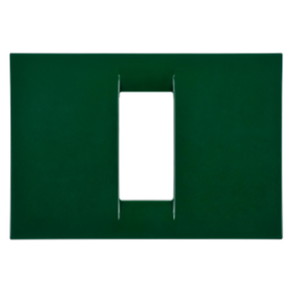 VIRNA PLATE - IN TECHNOPOLYMER GLOSS FINISHING - 1 GANG - RACING GREEN - SYSTEM image 1