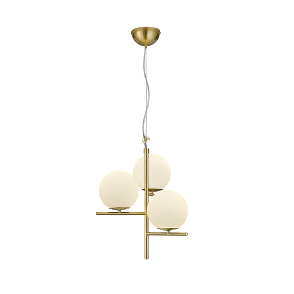 Pure pendant 3-pc E14 matt brass image 1