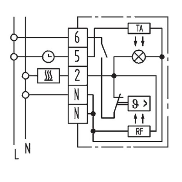 Room controller, 5-30C, AC 230V, 1NC, 10 A, on/off, lamp heat, with TA approx.5K image 4