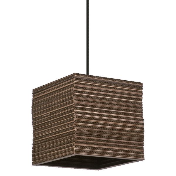 DECOR CARDBOARD SQUARE PENDANT E27 LEDV image 1