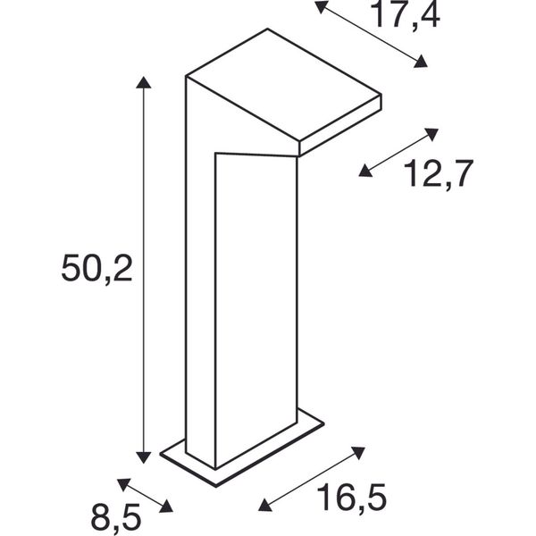 IPERI 50 floor lamp, 4W, 4000K, 48LED, IP44, anthracite image 2