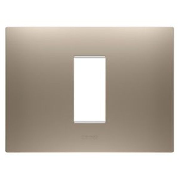 EGO PLATE - IN PAINTED TECHNOPOLYMER - 1 MODULE - LIGHT BRONZE - CHORUSMART image 1