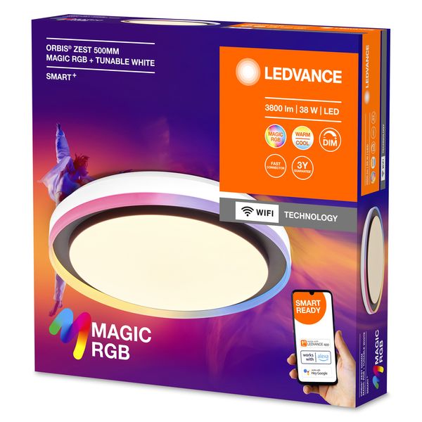 Smart+ Orbis Ceiling ZEST MAGIC RGB 500mm Black image 11