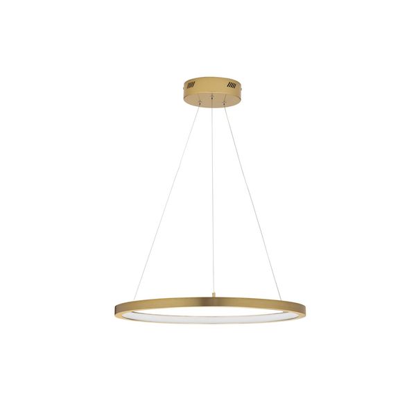 Triac Dimmable Brass Gold Aluminium   & Acrylic  LED 35 Watt 230 Volt  932Lm 3000K IP20   D: 60 H: 120 cm Adjustable Height image 1