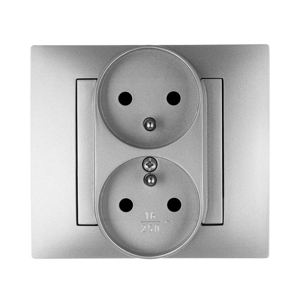 VESTRA 2X2P+Z FLUSH-MOUNTED MODULAR SOCKET n/f image 2