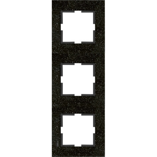 Novella Accessory Corian - Black Quartz Three Gang Frame image 1