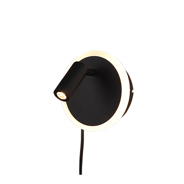 Jordan LED wall lamp matt black image 1