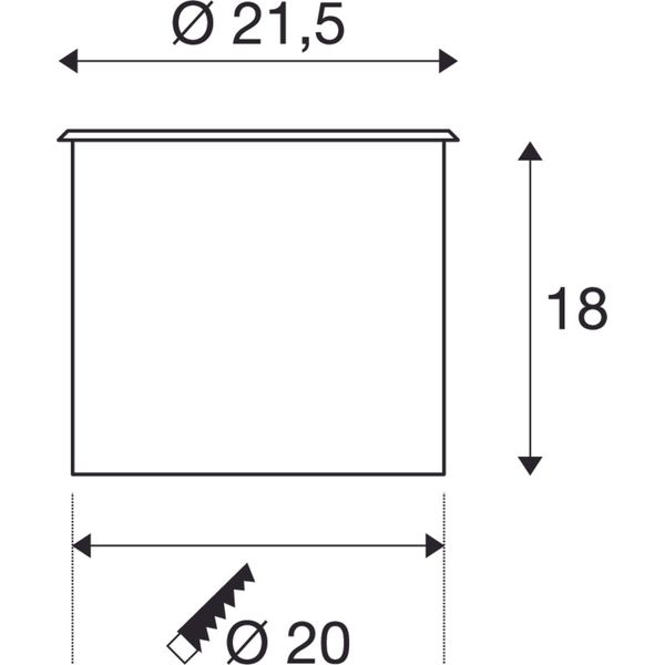 DASAR 215 rec lamp, max. 75W, IP67, round, stainless steel image 3