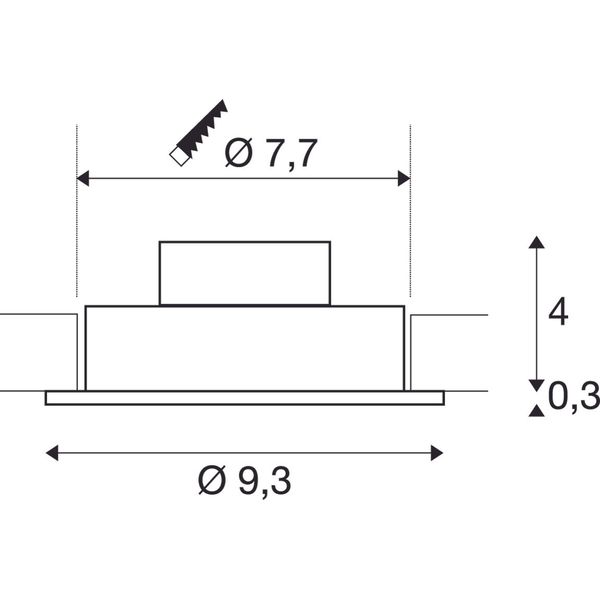 NEW TRIA LED DL ROUND Set, 9,1W, 3000K, 525lm, 38ø, Alu geb. image 3