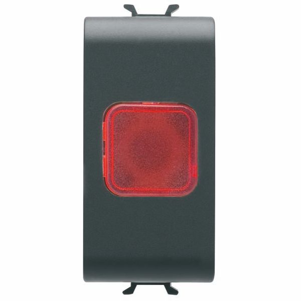 SINGLE INDICATOR LAMP - RED - 1 MODULE - SATIN BLACK - CHORUSMART image 2