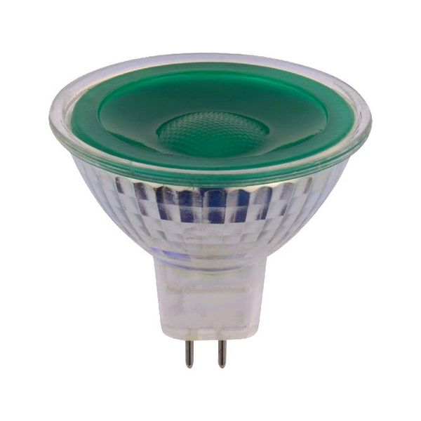 LED GU5.3 MR16 Glass 50x47.5 12V 5W 38° AC/DC Green Non-Dim image 2